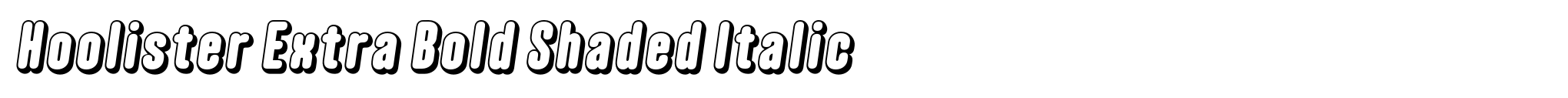 Hoolister Extra Bold Shaded Italic image